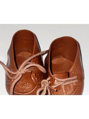 Doll high top Shoes Brown with Lace New in Package #7375